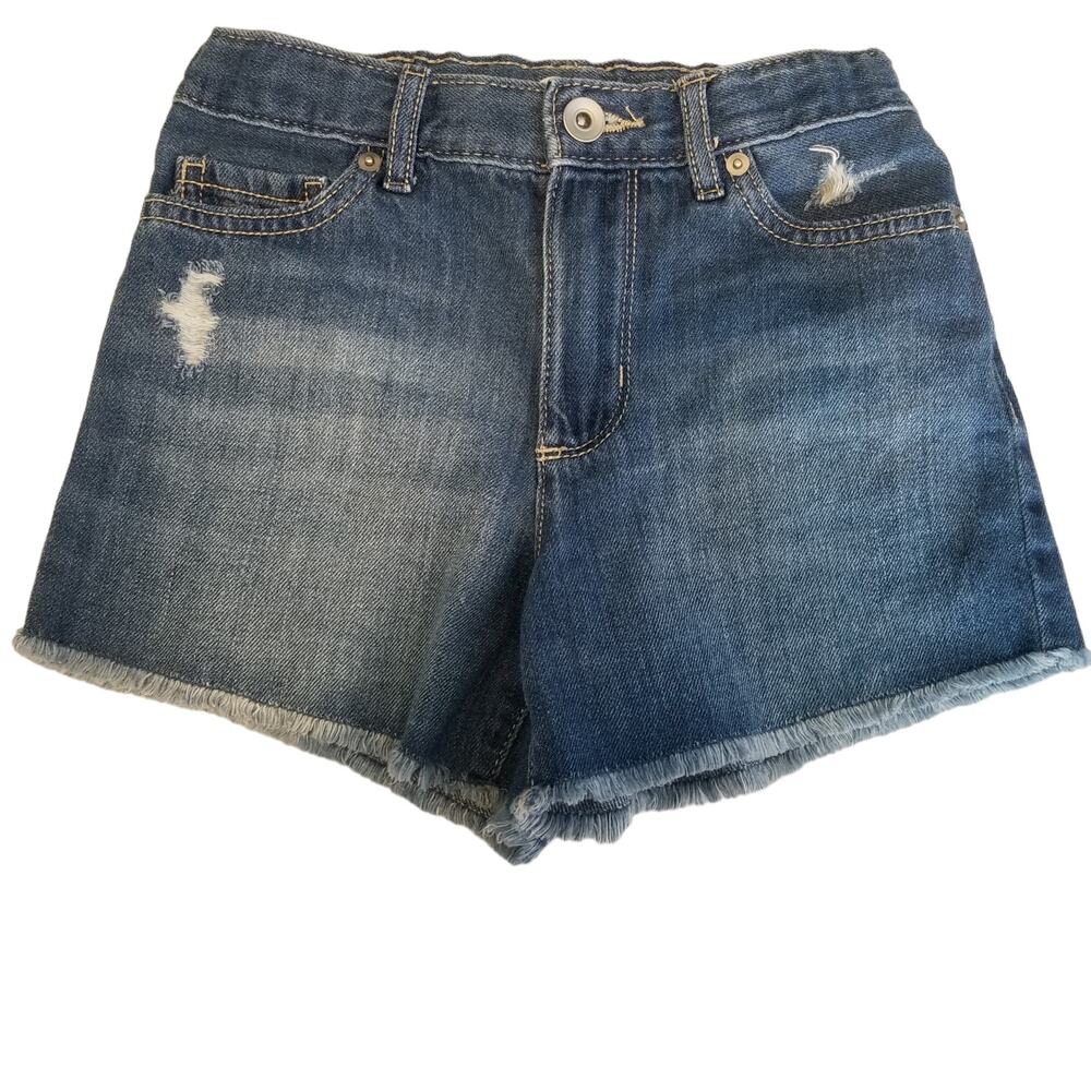 ❤️2/$12 Sugar & Jade Girls Frayed Hem Denim Cut Off Shorts, Size 10S